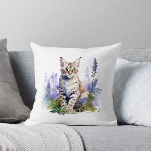 Item preview, Lupine Flower Cat | Elegant Botanical Floral Art designed and sold by Mandayartstudio.