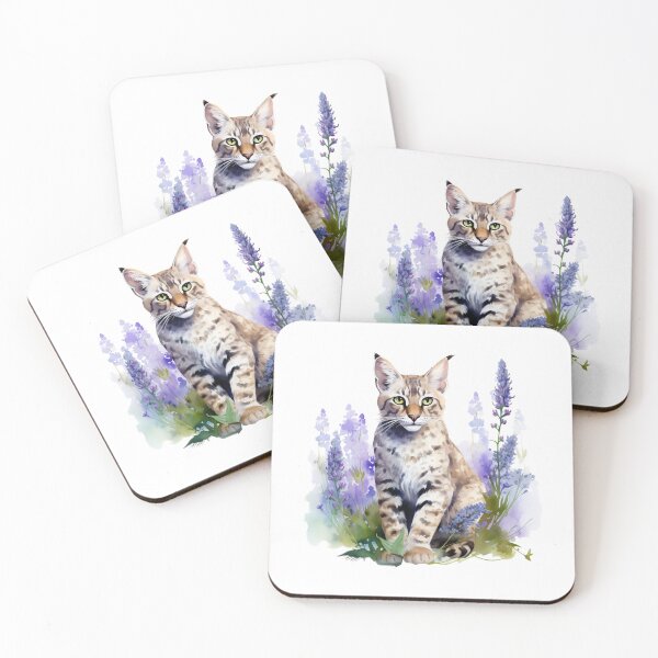 Item preview, Lupine Flower Cat | Elegant Botanical Floral Art designed and sold by Mandayartstudio.