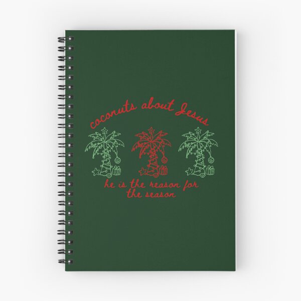 Item preview, Coconuts About Jesus the Reason for the Season Tropical Christmas Palm Trees Beach Holiday Red and Green Doodle designed and sold by Forevermore.