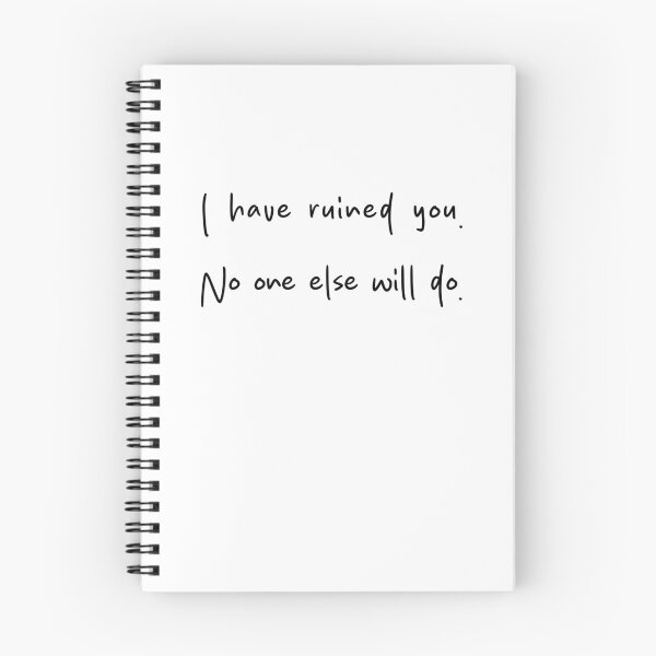 Item preview, "I have ruined you. No one else will do." - Heated Rivalry quote, Ilya Rozanov, Shane Hollander, Hollanov, hockey romance designed and sold by RosefinchArt.