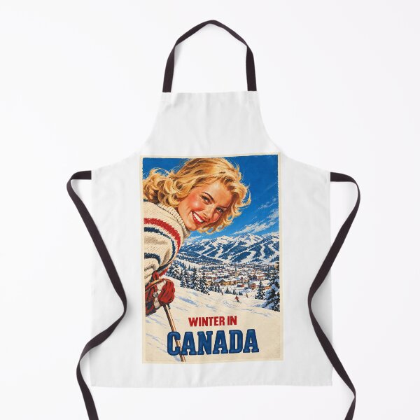 Item preview, Vintage Ski Poster Winter In Canada designed and sold by dressedupmule.