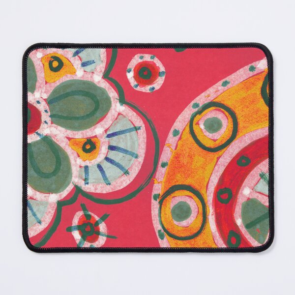 Item preview, Dark Pink Boho Folk Art Flowers and Mandalas designed and sold by Fani*.
