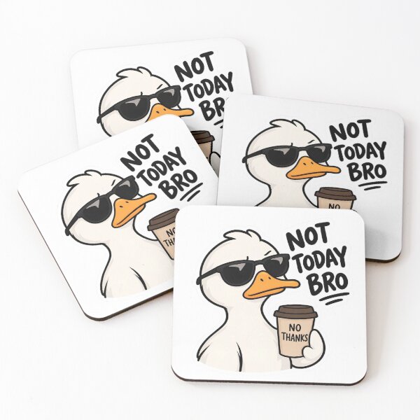 Item preview, Not Today Bro Duck – Funny Sunglasses Duck Sticker designed and sold by Animalibra1.