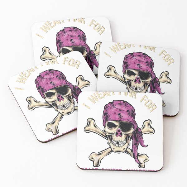 Item preview, I Wear Pink For Breast Cancer Pink Ribbon Pirate Lovers  designed and sold by VISIONSTURME.