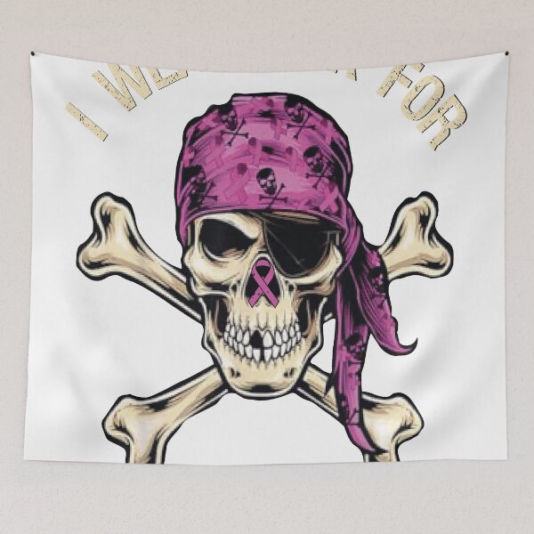 Item preview, I Wear Pink For Breast Cancer Pink Ribbon Pirate Lovers  designed and sold by VISIONSTURME.