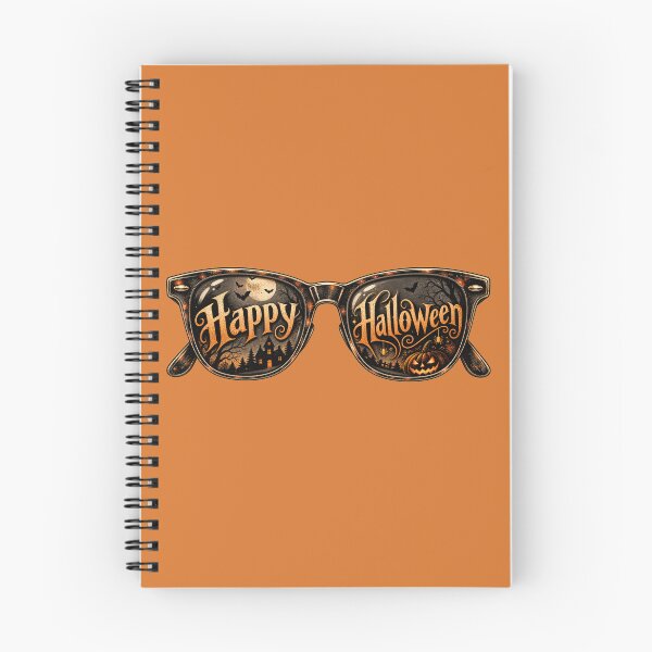 Item preview, Happy Halloween Sunglasses Sticker Art – Spooky Retro Sunset Lens Design designed and sold by MagicMakerPh.