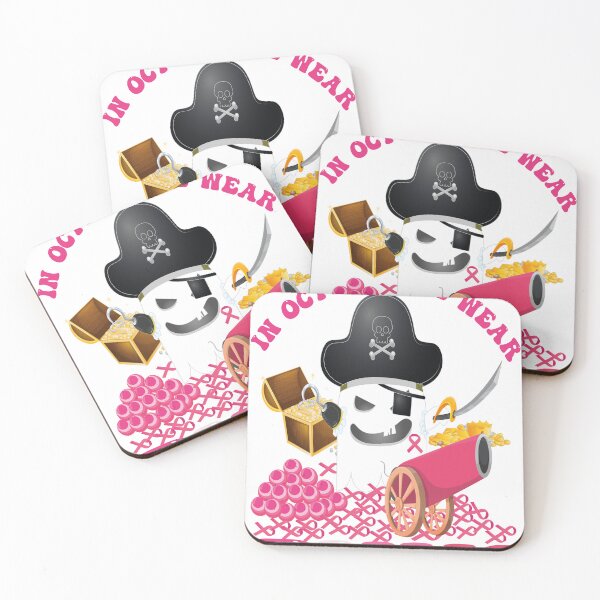 Item preview, I Wear Pink For Breast Cancer Pink Ribbon Pirate Lovers  designed and sold by VISIONSTURME.