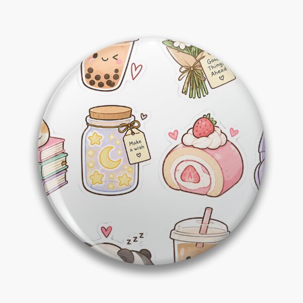 Item preview, Cute Pastel Aesthetic Sticker Pack – Kawaii Cats, Boba, Flowers & Cozy Vibes designed and sold by Animalibra1.