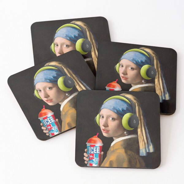 Item preview, Girl With Headphones and Frozen Drink designed and sold by RamFor6.