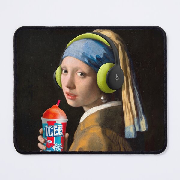 Item preview, Girl With Headphones and Frozen Drink designed and sold by RamFor6.