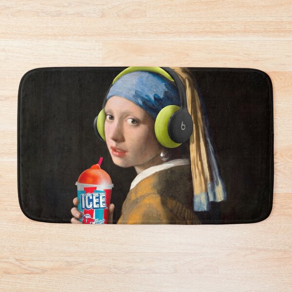 Item preview, Girl With Headphones and Frozen Drink designed and sold by RamFor6.