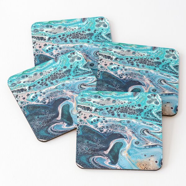 Item preview, Ocean Cells Acrylic Pour designed and sold by KarMarieCrafts.