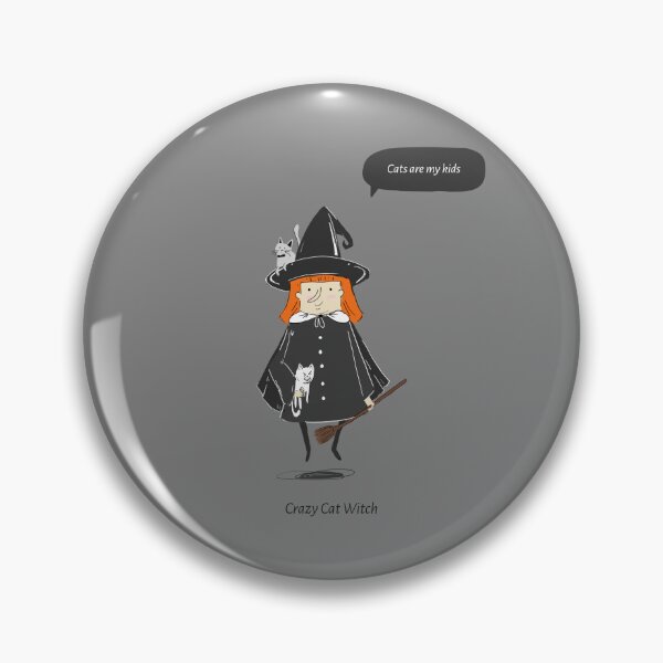 Item preview, Bruja del gato loco de Halloween designed and sold by 8084Designs.