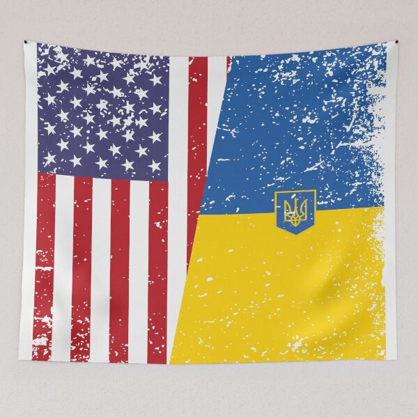 Item preview, ukrainian american flag ukraine usa america  designed and sold by VISIONSTURME.