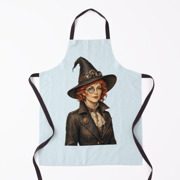 Item preview, Steampunk Witch – Victorian Redhead with Goggles and Witch Hat designed and sold by SweetLilith.