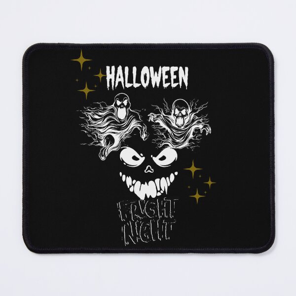 Item preview, Halloween Fright Night Spooky Skulls (background black) designed and sold by IvonneDesigns.