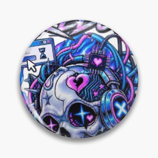 Item preview, System Reboot Cyber Skull Y2K Chrome Cybercore Design designed and sold by EssentialsWear.