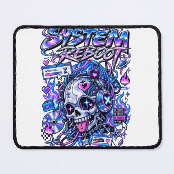 Item preview, System Reboot Cyber Skull Y2K Chrome Cybercore Design designed and sold by EssentialsWear.