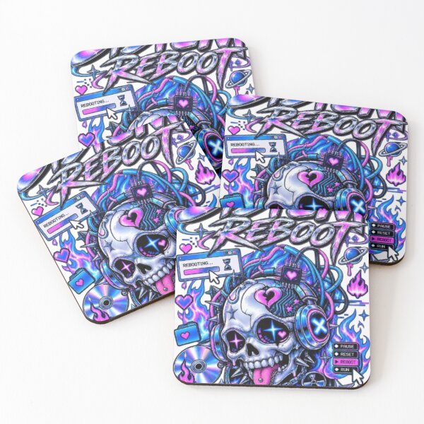 Item preview, System Reboot Cyber Skull Y2K Chrome Cybercore Design designed and sold by EssentialsWear.