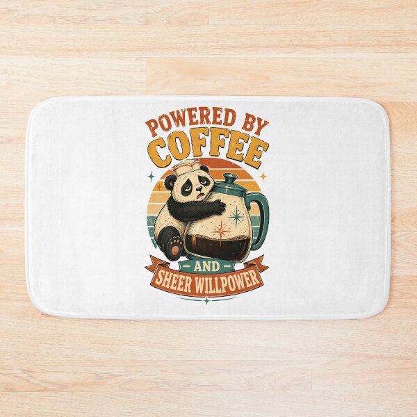 Item preview, Powered By Coffee Panda Retro Tee designed and sold by Dazzle-Sizzle.