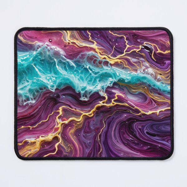 Item preview, NEON TIDE•FLUID RESIN ART•TURQUOISE MAGENTA GOLD•ABEL LUGO•LSV designed and sold by Lugo Sunset Visions.