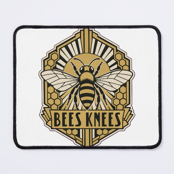Item preview, Bees Knees Art Deco Bee Badge | 1920s Honeycomb Bee Lover Design designed and sold by StickyGuys.