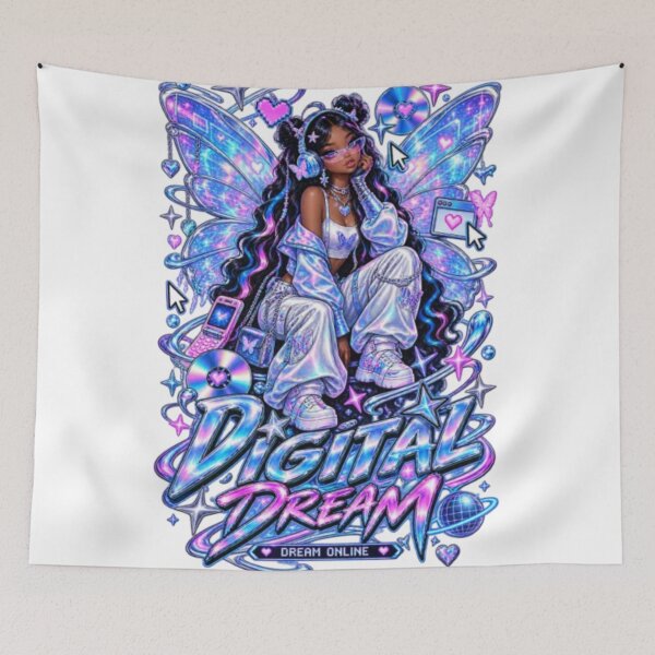 Item preview, Digital Dream Dream Online Y2K Cyber Butterfly Aesthetic designed and sold by EssentialsWear.