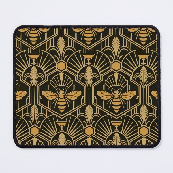 Item preview, Bees Knees Art Deco Seamless Pattern | Gold Honeycomb 1920s Bee Repeat designed and sold by StickyGuys.