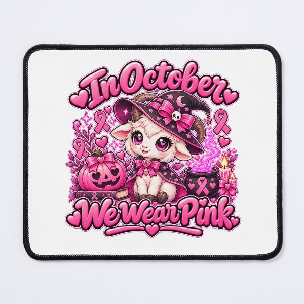 Item preview, Cute Goat Witch Warrior Breast Cancer Design designed and sold by QuiteOrbit.