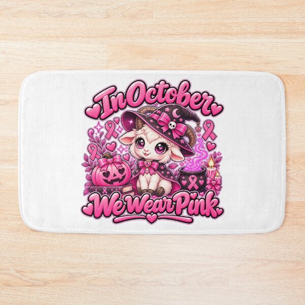 Item preview, Cute Goat Witch Warrior Breast Cancer Design designed and sold by QuiteOrbit.