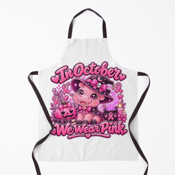 Item preview, Breast Cancer Hippo October We Wear Pink designed and sold by QuiteOrbit.