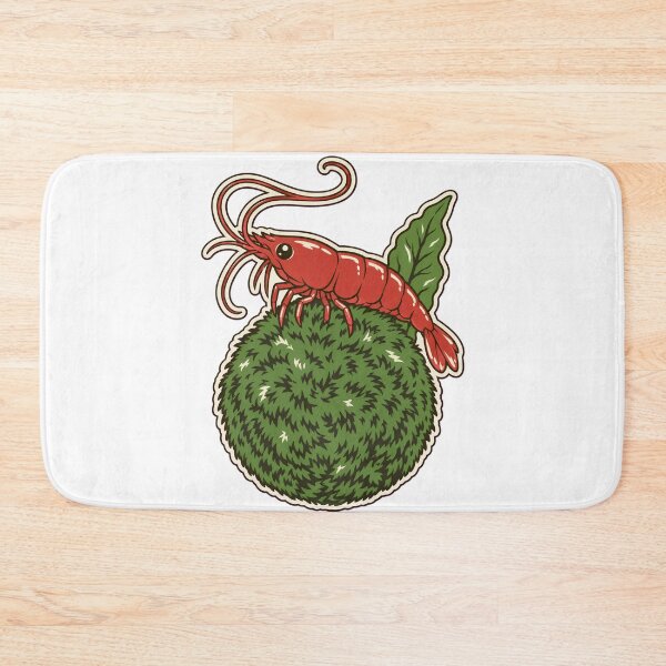 Item preview, Cherry Shrimp on Marimo Moss Ball Sticker | Cute Aquarium Die Cut designed and sold by StickyGuys.