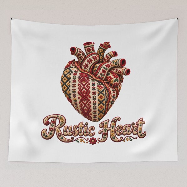 Item preview, Heart Embroidered Folk Art designed and sold by DansCreations42.