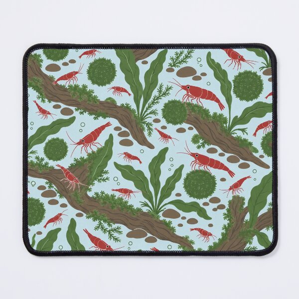 Item preview, Cherry Shrimp Aquascape Seamless Pattern | Planted Aquarium Moss and Driftwood designed and sold by StickyGuys.