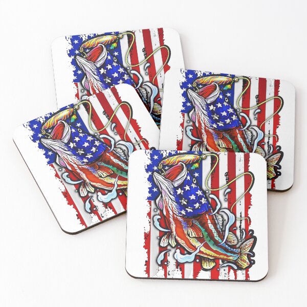 Item preview, Bass Fishing American Flag 4th of July Gft For Fisherman  designed and sold by VISIONSTURME.
