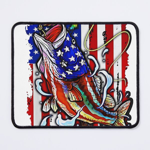 Item preview, Bass Fishing American Flag 4th of July Gft For Fisherman designed and sold by VISIONSTURME.