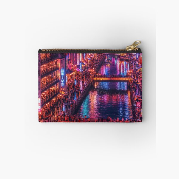 Item preview, Osaka Dotonbori Neon Rain – Japanese Night Cityscape designed and sold by vekotpu.
