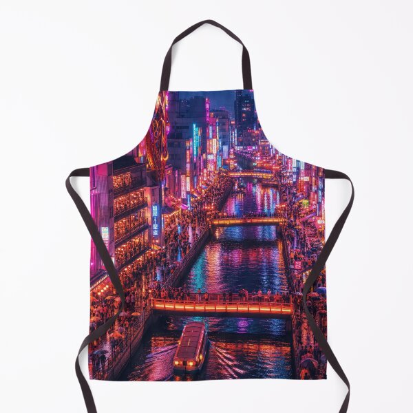 Item preview, Osaka Dotonbori Neon Rain – Japanese Night Cityscape designed and sold by vekotpu.