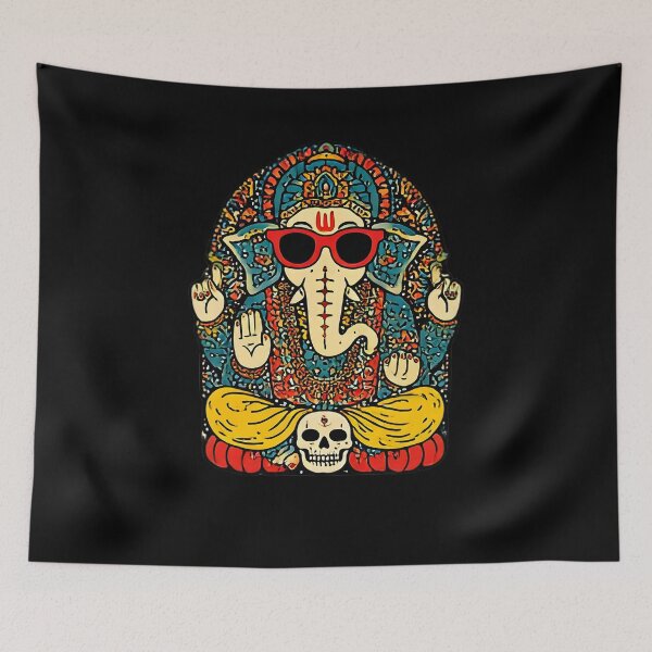 Item preview, Cool Elephant Halloween Skull Throne Blessing Pop Art designed and sold by PANNARUK THAILAND.