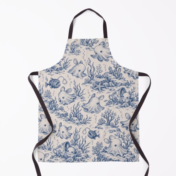 Item preview, Dumbo Octopus Toile Seamless Pattern | Deep Sea Creature Toile de Jouy designed and sold by StickyGuys.