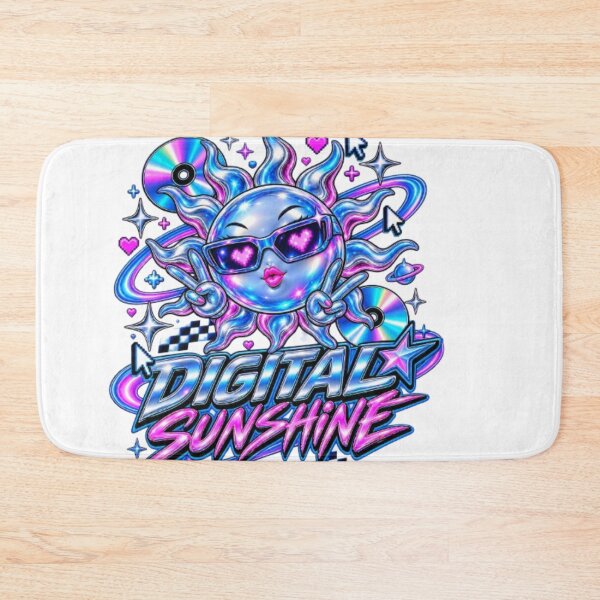 Item preview, Digital Sunshine Y2K Chrome Sun Retro Cybercore Aesthetic designed and sold by EssentialsWear.