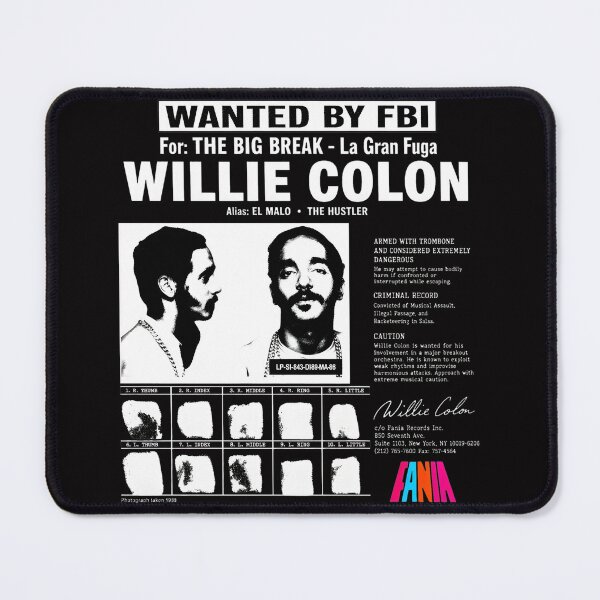 Item preview, Willie Colon Wanted FBI La Gran Fuga Music Art designed and sold by sil-gen-rove.