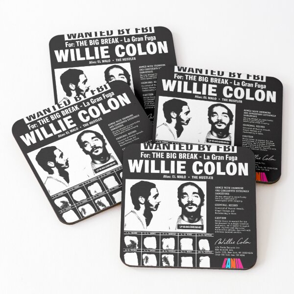 Item preview, Willie Colon Wanted FBI La Gran Fuga Music Art designed and sold by sil-gen-rove.