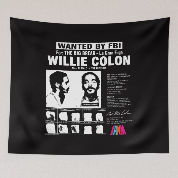 Item preview, Willie Colon Wanted FBI La Gran Fuga Music Art designed and sold by sil-gen-rove.