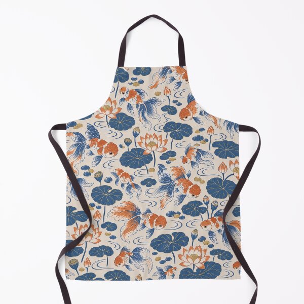 Item preview, Fancy Goldfish Chinoiserie Seamless Pattern | Oranda Ranchu Lotus Pond Repeat designed and sold by StickyGuys.