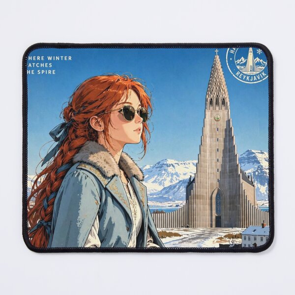 Item preview, Iceland — Hallgrímskirkja — A Dreamy Winter Morning Beneath Nordic Light designed and sold by DibujandoPorfa.