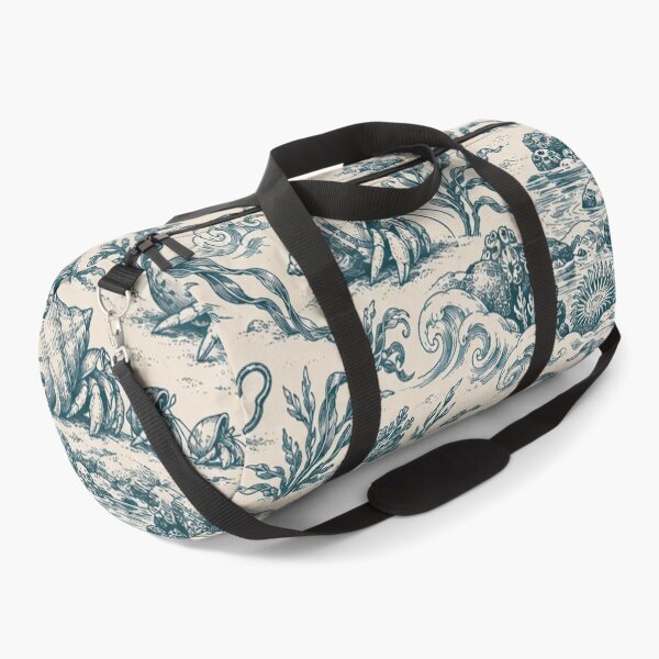 Item preview, Hermit Crab Toile Seamless Pattern | Seaside Tide Pool Toile de Jouy designed and sold by StickyGuys.