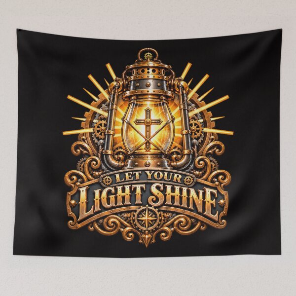 Item preview, Let Your Light Shine, Christian Steampunk Style designed and sold by TheBibleStop.