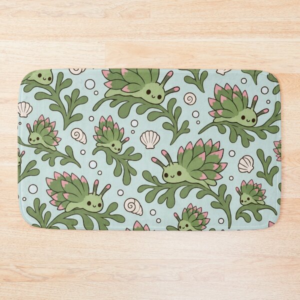 Item preview, Leaf Sheep Sea Slug Seamless Pattern | Cute Kawaii Ocean Creature Repeat designed and sold by StickyGuys.