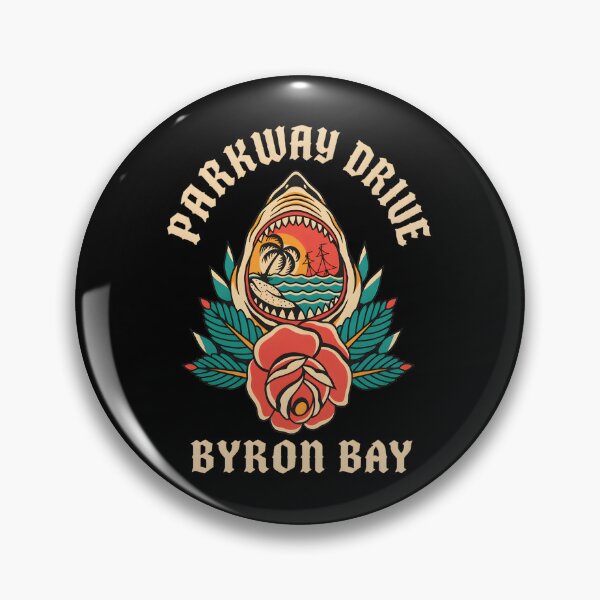 Item preview, Parkway Drive Byron Bay Shark Rose Sunset Vibe designed and sold by sil-gen-rove.
